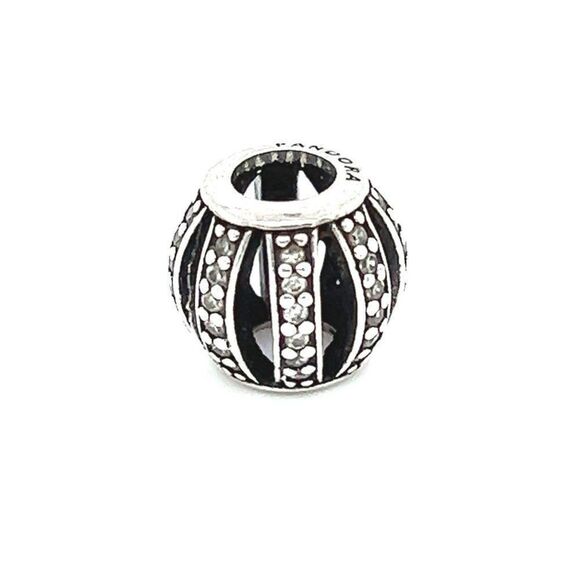 Pandora Clear Cz Round Charm - Picture 1 of 3